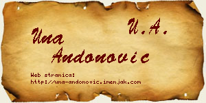 Una Andonović vizit kartica